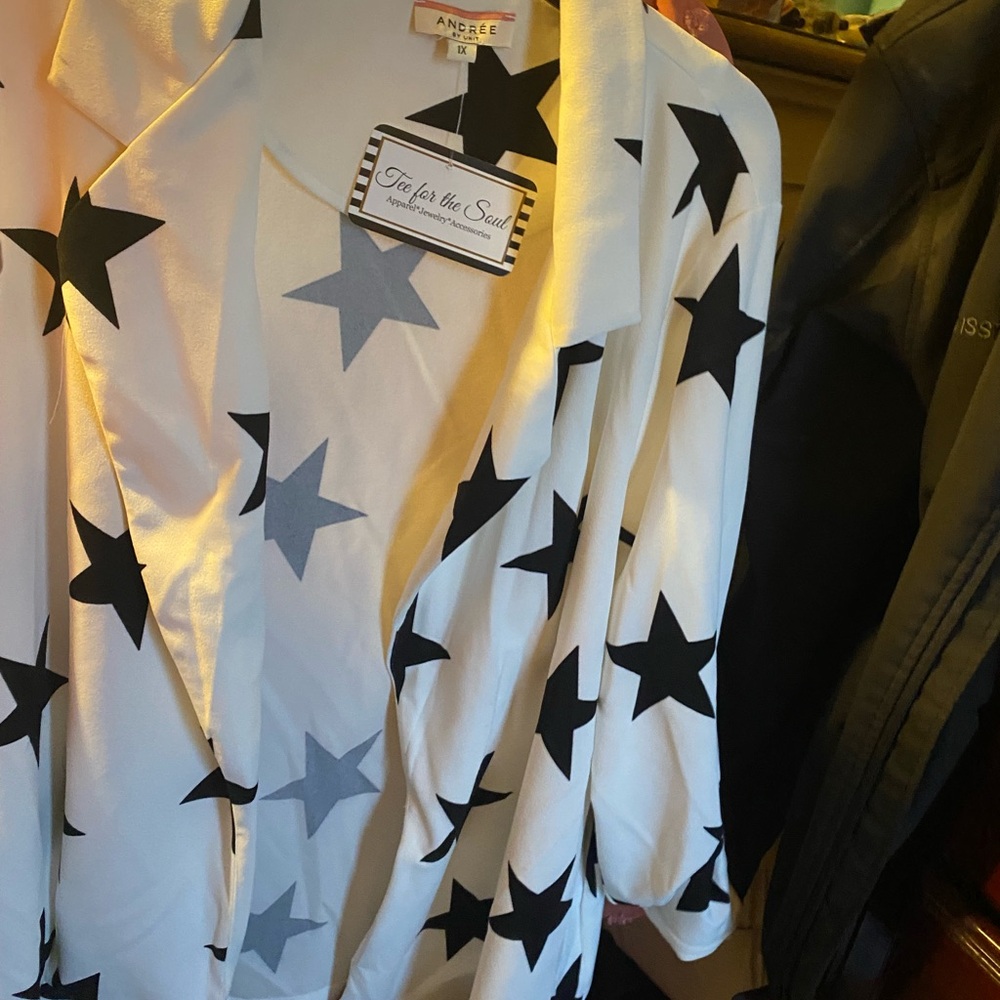 Andreé White and Black Star blazer